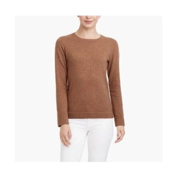 J. Crew Mercantile Teddie F5199 Wool Blend Brown Crewneck Pullover Sweater Size - Picture 1 of 7